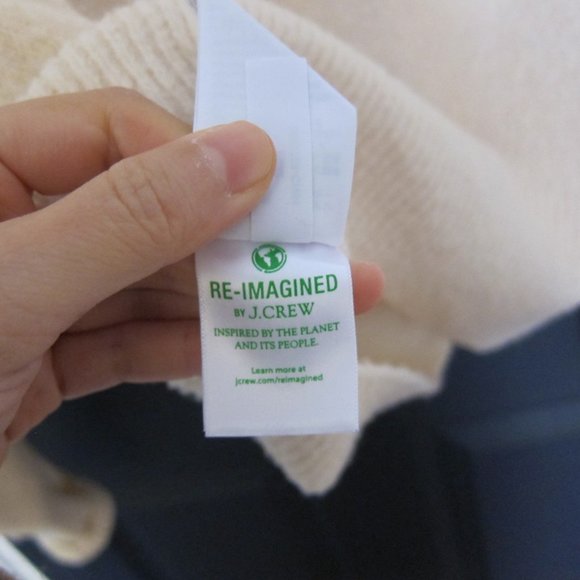 J.Crew Relaxed Half-zip Stretched Sweater XS Cream - Picture 5 of 7